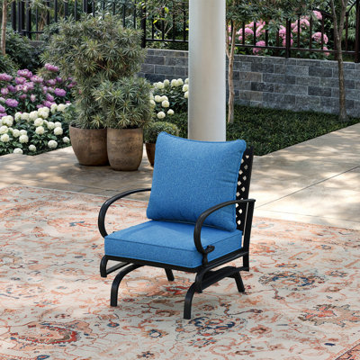 Bular Metal Outdoor Rocker Chair by Lark Manor