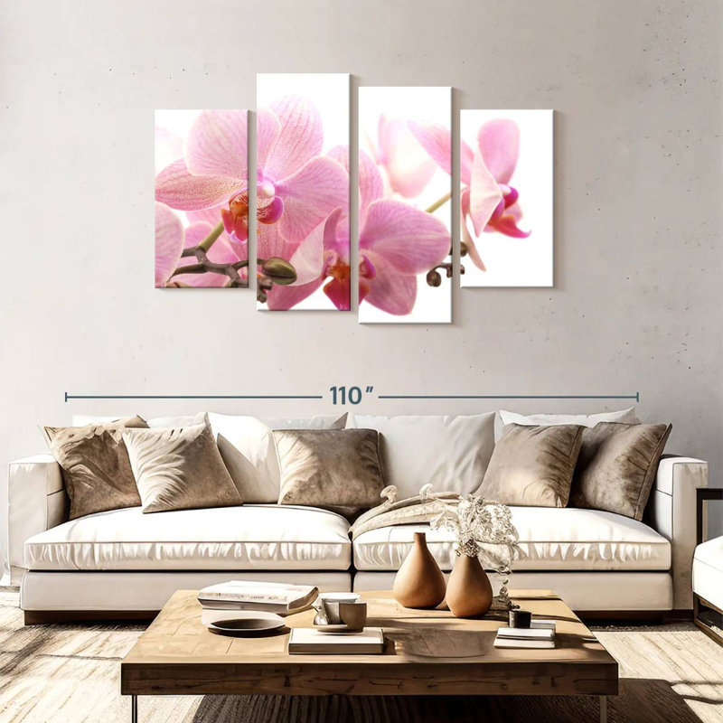 Harnek Dreamy Violet Orchids, 48" H x 75" W