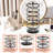 6 Tier Metal Rotating Earring Holder Organizer, 264 Holes Earring Storage Display Stands Tree Rack, Adjustable Earring Stud Tower(Black)