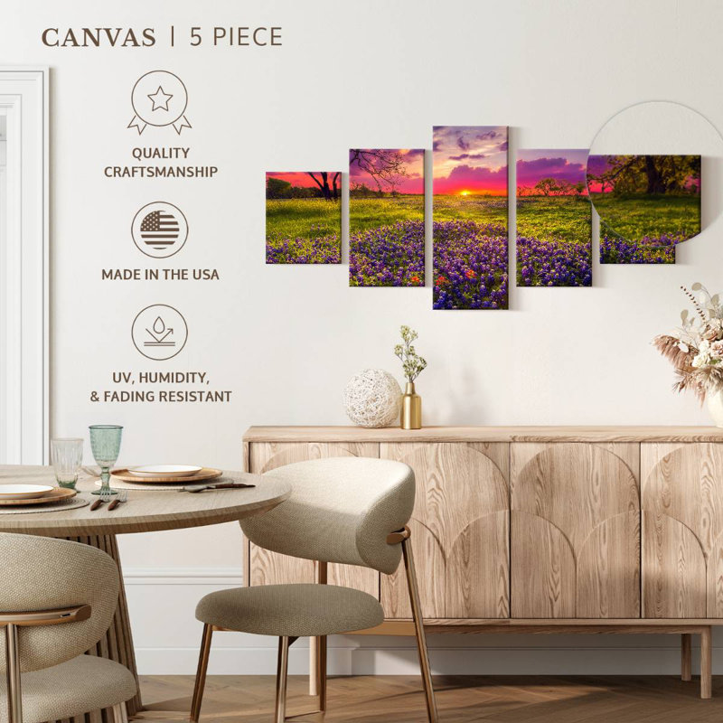 Pastel Horizon Lavender Field, 42" H x 92" W