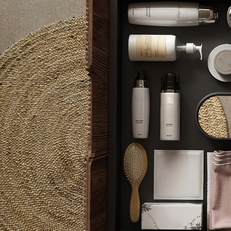 Armoire murale sans tiroir, avec un tiroir, noyer foncé Dina, 36"