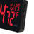 Red Digital LED Wall Clock with Indoor Temperature-649027331