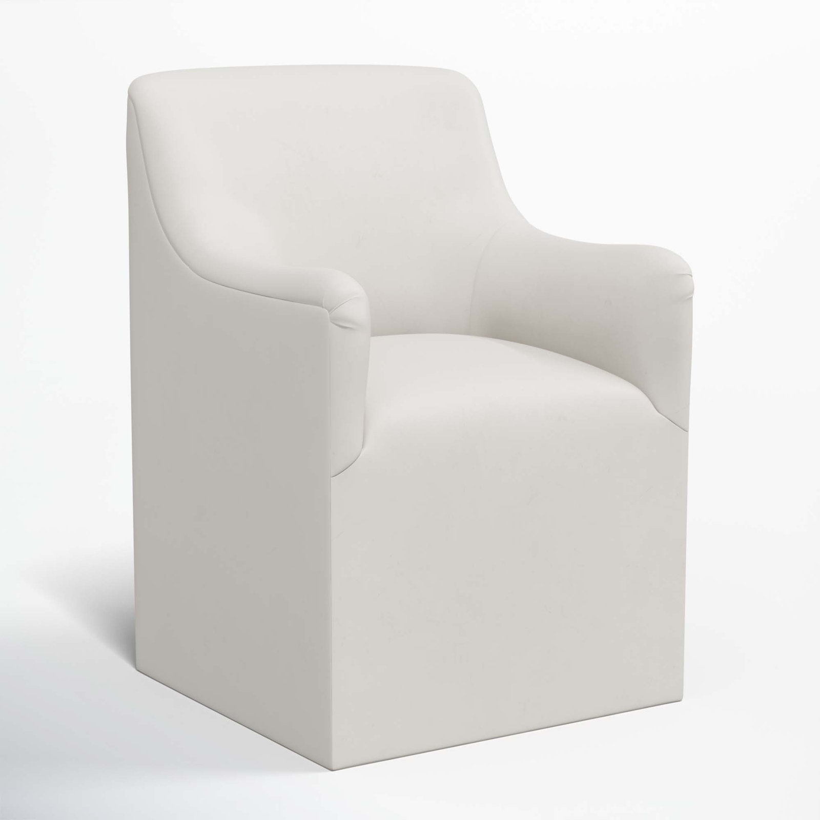 Howth Dining Armchair, Bella Light Gray Performance Velvet
