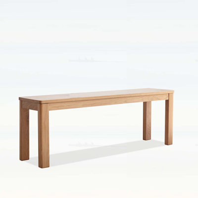 Natural Oak Wood Dining Bench for Living Room with Durable Construction and Spacious Seating, Perfect for Versatile Use and Modern Aesthetics