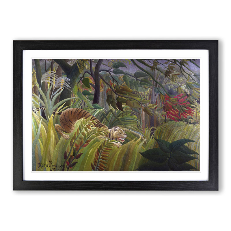 Surprise by Henri Rousseau - Picture Frame Painting, Black Framed, 48cm H x 65cm W x 2cm D