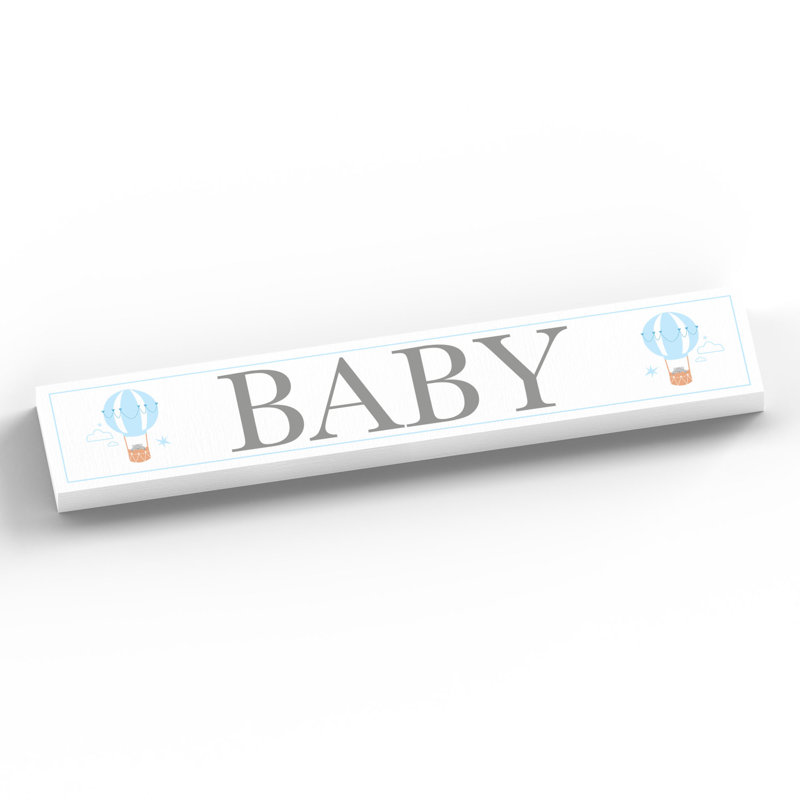 Yemina Text & Numbers Letter Block, White/Blue