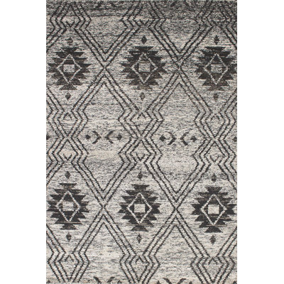Tapis de la surface en soie 5 pi 4 po x 7 pi 10 po one-of-kind-noué la black Summey