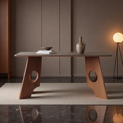Medieval-Style Rock-Panel Dining Table