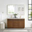 Meuble-lavabo à double cuve 60 po en noyer naturel Sefton-1210268648