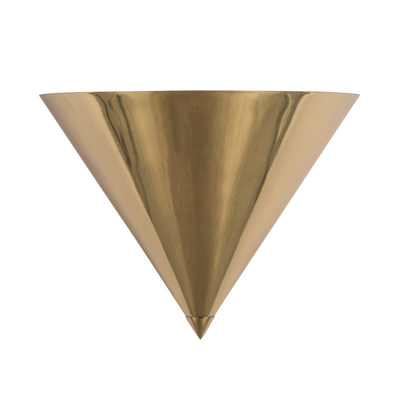 Versus 8-in Brass Wall Sconce, Brass
