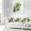 Branche de cerisier avec feuilles et fleurs - coussin à imprimé floral-29896419-29893012