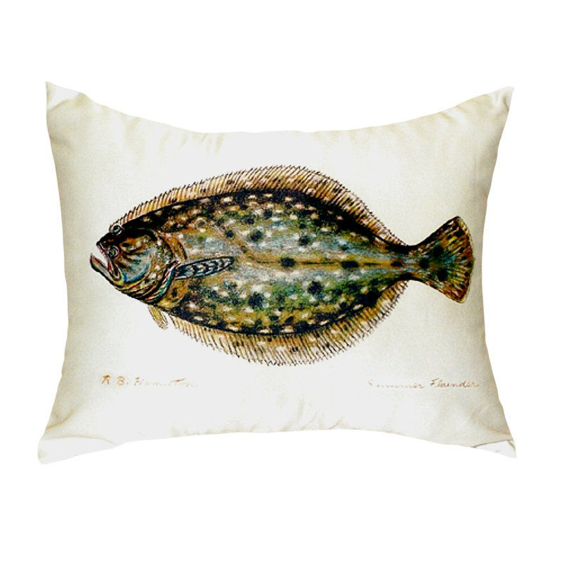 Coussin décoratif intérieur / extérieur Flounder Flounder, H 16 po x l 20 po x P 6 po