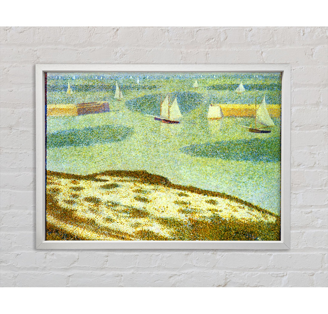 Eingang zu Port-En-Bessin von Georges Seurat - Einzelne Bilderrahmen Kunstdrucke auf Leinwand