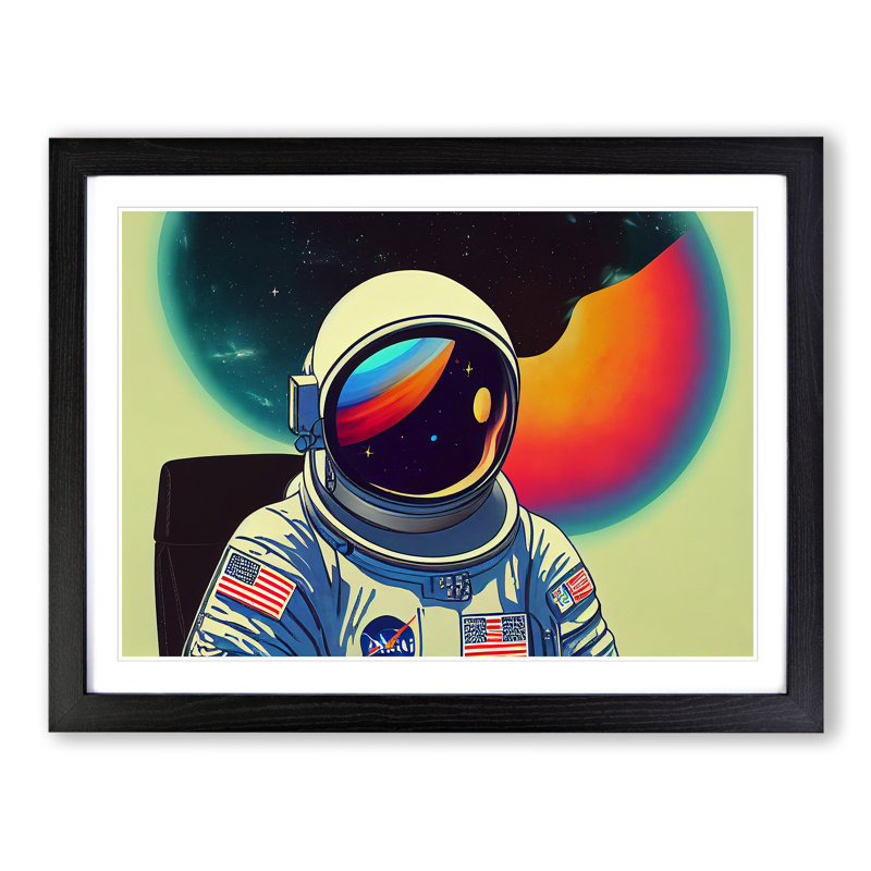 Colourful Astronaut Vol.1 - Framed Print, Black, 46cm H x 64cm W x 2cm D