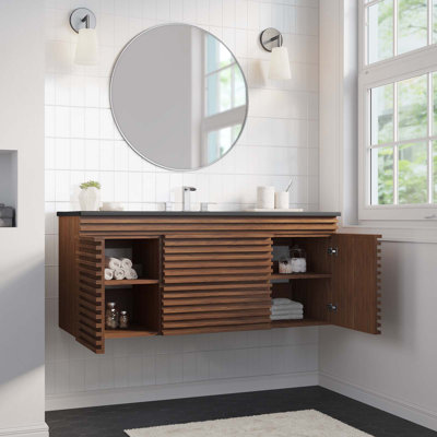 Meuble-lavabo mural 48 po Modway Render