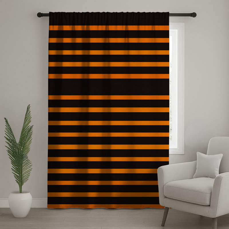 Rideaux à rayures, voilages et voilages à rayures - 1 panneau, Transparent, 50 po x 80 po - 1 panneau