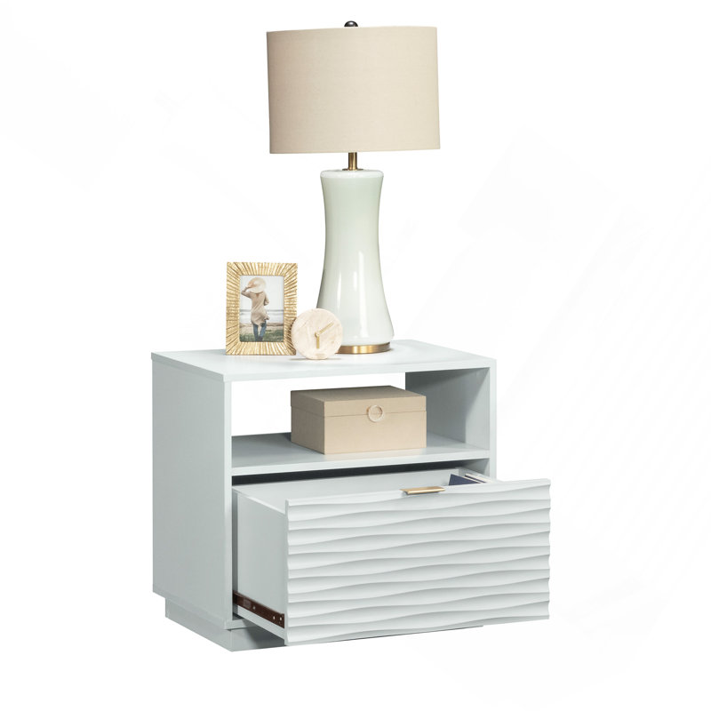 Table de chevet, finition blanche