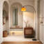 180.2 H cm Polished Arched Floor Lamp