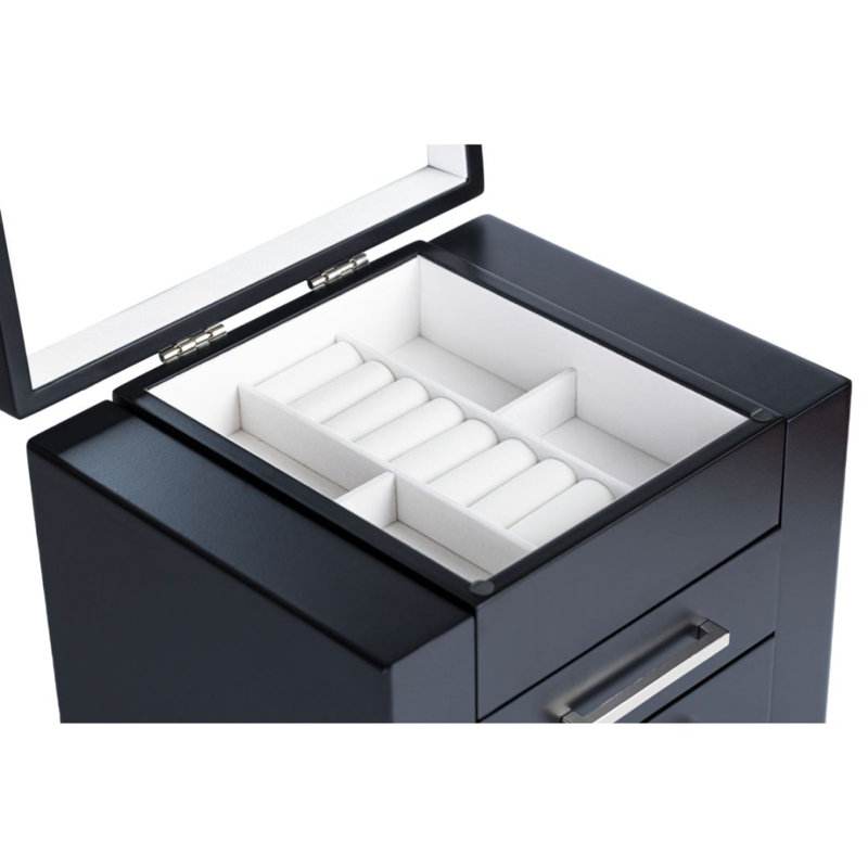 Boîte à bijoux élégante et moderne, Noir