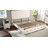 Farmhouse Wood Platform Full Bed Frame with 54" Tall Geometric Headboard & Footboard, Dark Oak-1565640970-1552661371