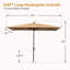 Boyland 60'' x 106'' Rectangular Market Umbrella without Weighted Base-864907185