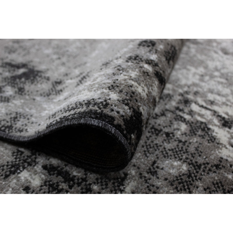 Machine Washable Bridget Gray/Black Rug, Runner 3' x 12'