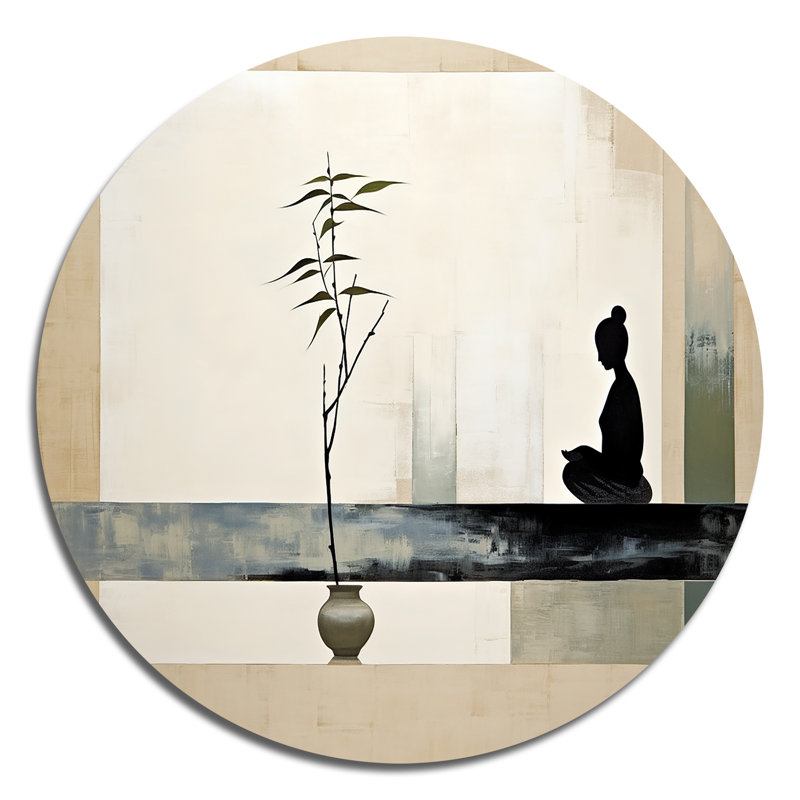 Luce - People, art rond en métal, H 23 po x l 23 po x P 1 po