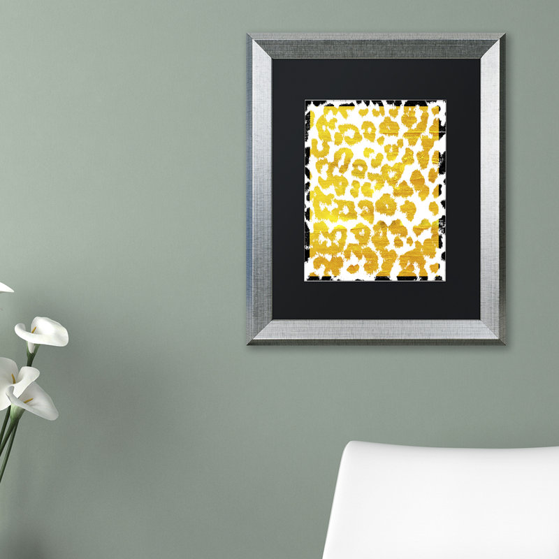 «Jadaya Wild Thing» par Color Bakery, reproduction d'art encadrée, H 14 po x l 11 po x P 0,5 po, Noir, Toile avec cadre brun
