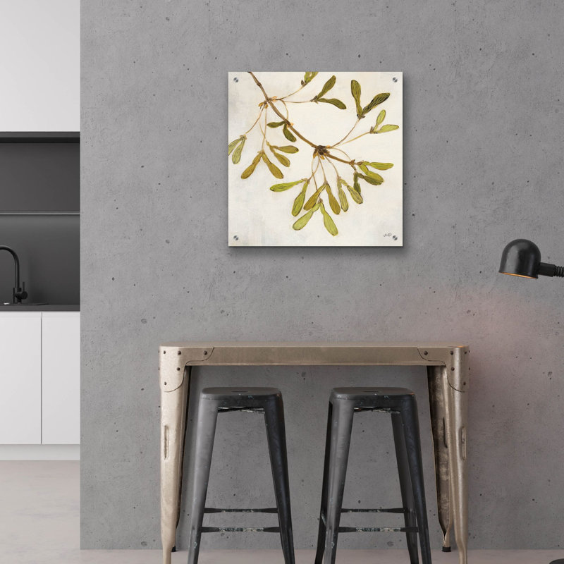 «Maple Branch C» par Julia Purinton, art mural en verre acrylique, H 24 po x l 24 po x P 0,2 po
