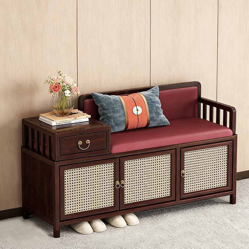 Finck, 27.56" H x 45.87" W x 13.78" D, Red/Brown
