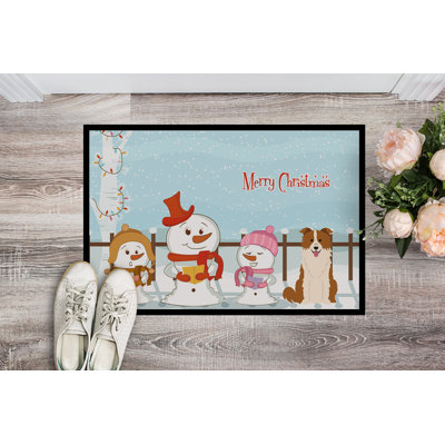 Burlap Christmas Outdoor Doormat