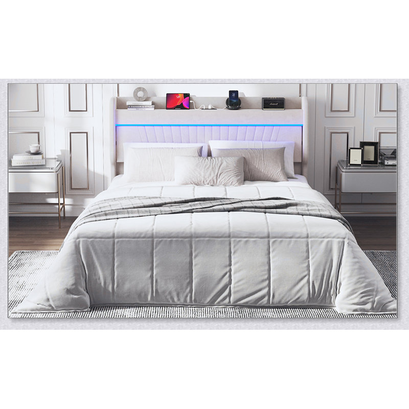 Beige Bed
