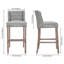 Upholstered Counter Stool with Solid Wood Frame-1270422319