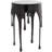 Aluminum Metal Melting Drip Side End Accent Table with Glass Tabletop-1659086895