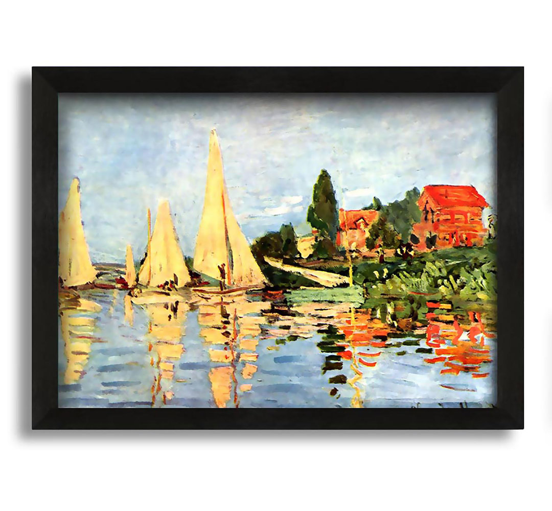 Regatta bei Argenteuil von Claude Monet - Bilderrahmen Gemälde auf Leinwand