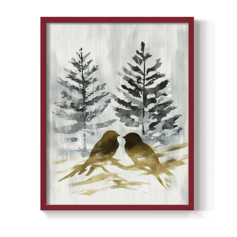 Reproduction encadrée - bois massif, H 11 po x l 9 po, Rouge