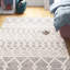 Tapis gris anthracite / crème en laine tissé à plat Latrissa-1577950909