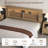 Queen Headboard, Storage, RGB LED Lighting, USB & AC Charging Station, Recessed Baseboard – Modern Wood Bedroom Furniture-1239856386-1239856415