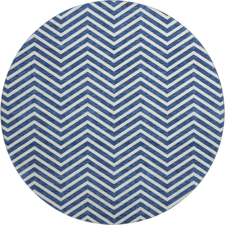 Premium Machine Washable Prisco Blue Rug