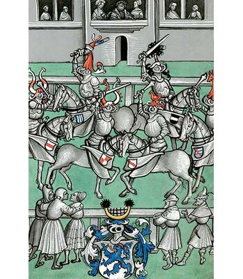Medieval Tournament Melee and Jousting by Ludwig Van Eyb - Graphic Art Print -  Buyenlarge, 0-587-29338-1C2436
