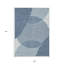 Tapis intérieur / extérieur géométrique lavable bleu et ivoire 9 pi x 12 pi
