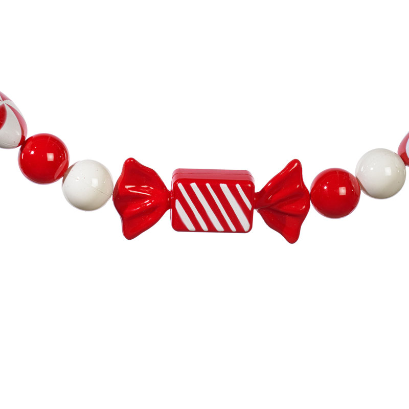  6' Red Enamel Candy Garland.
