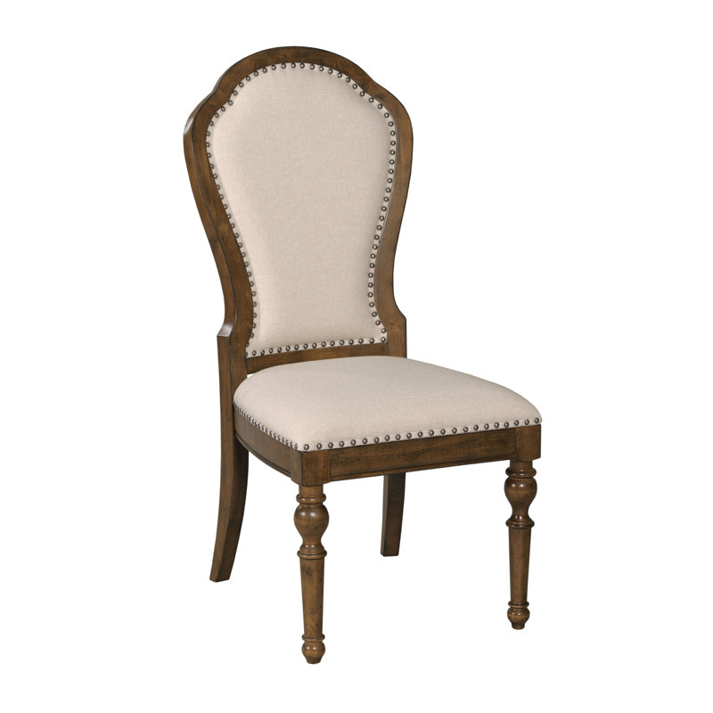 Chaise d'appoint rembourrée Skylinn brun / beige