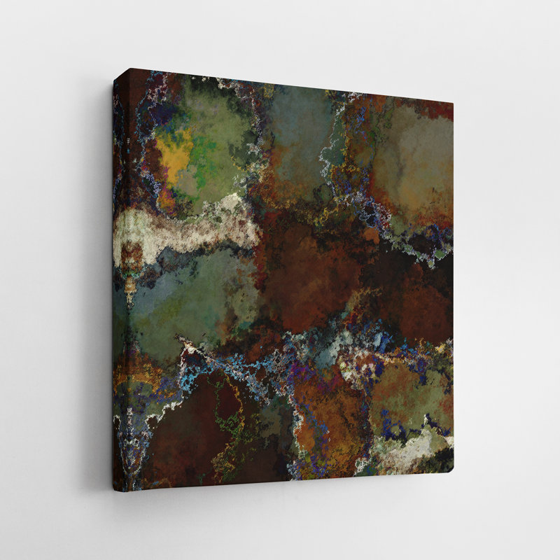 Éléments III - peinture sur toile tendue, H 8 po x l 8 po