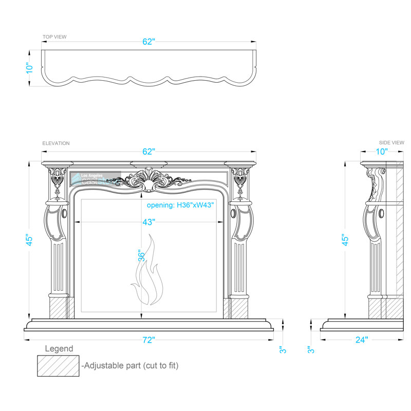 Ani Fireplace Surround, Old World Beige