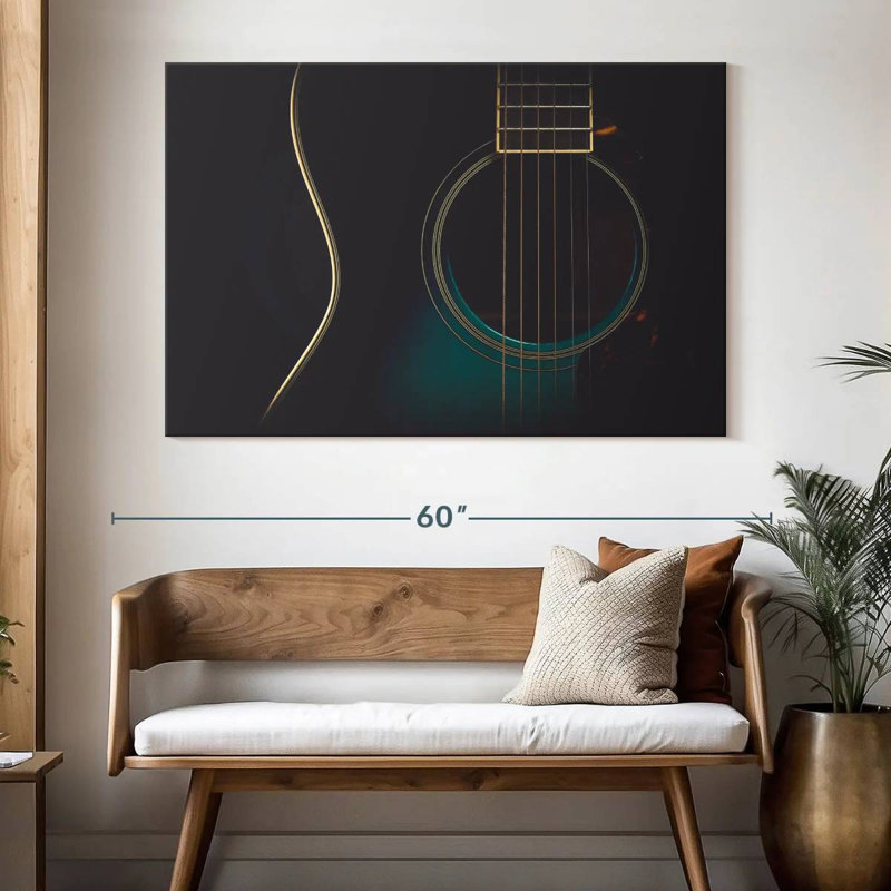 Guitare acoustique mate, H 34 po x l 51 po