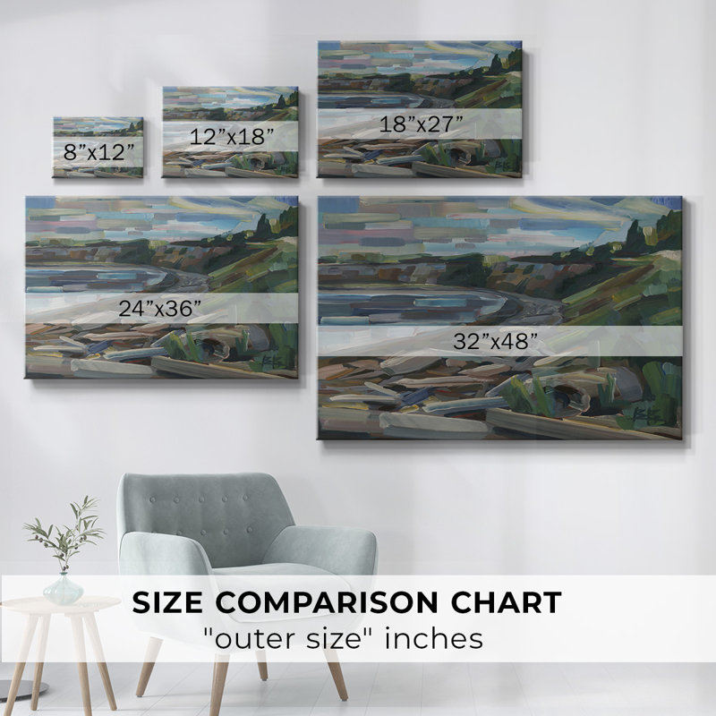 Early Morning on the Beach-Gallery Wrapped Canvas, 18" H x 27" W