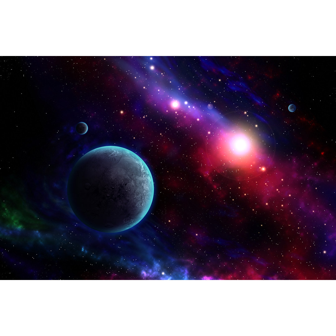 D gerenderte Galaxie Space von Cemagraphics - Leinwandbild