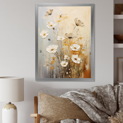 Beige Wildflowers Breeze I sur toile