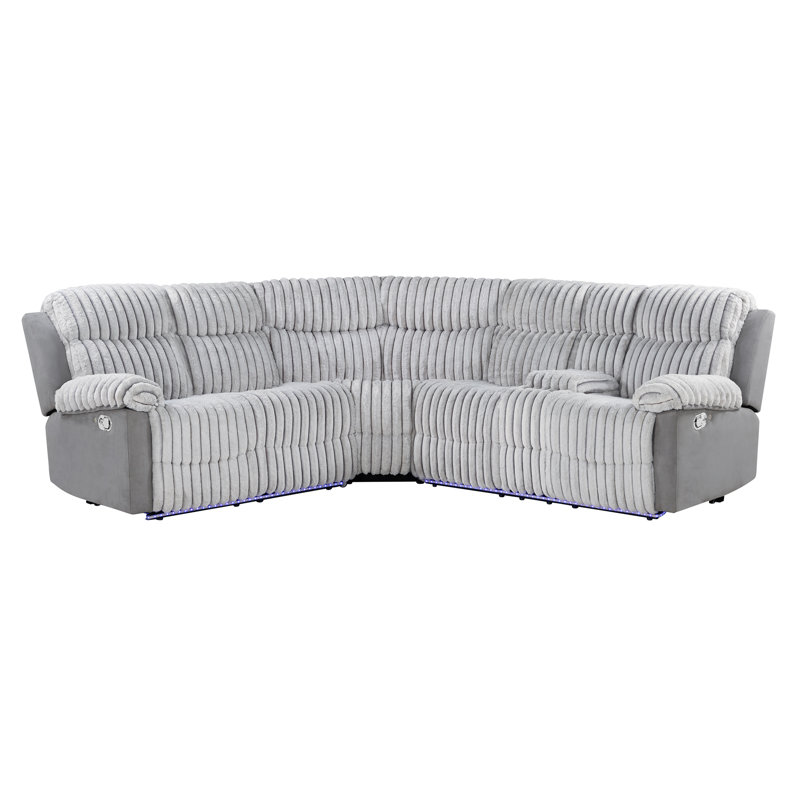 U6028 Grey Sectional With Led